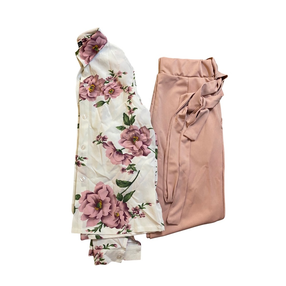 Women’s casual pants set, floral pants set